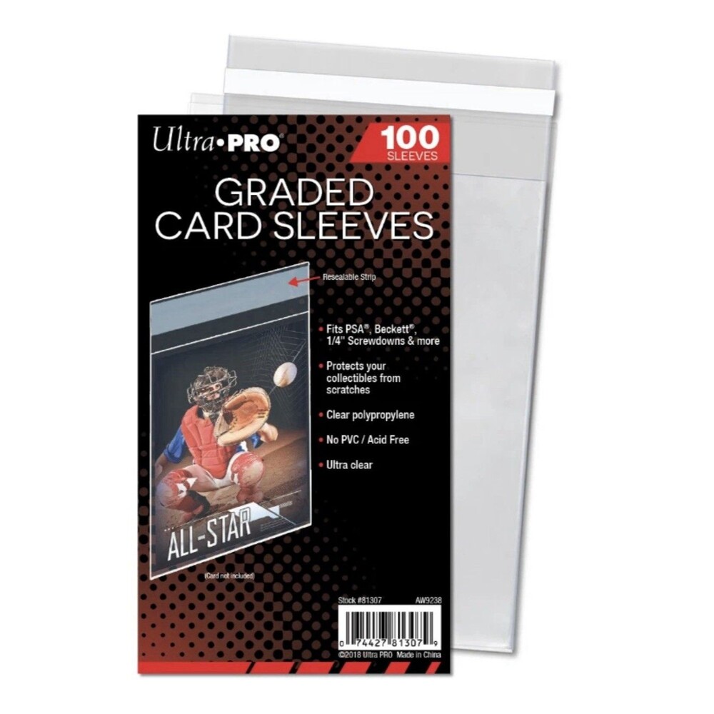 Ultra Pro ReSealable Graded Card Bags Sleeves Fits PSA BGS CGC (100 Count)